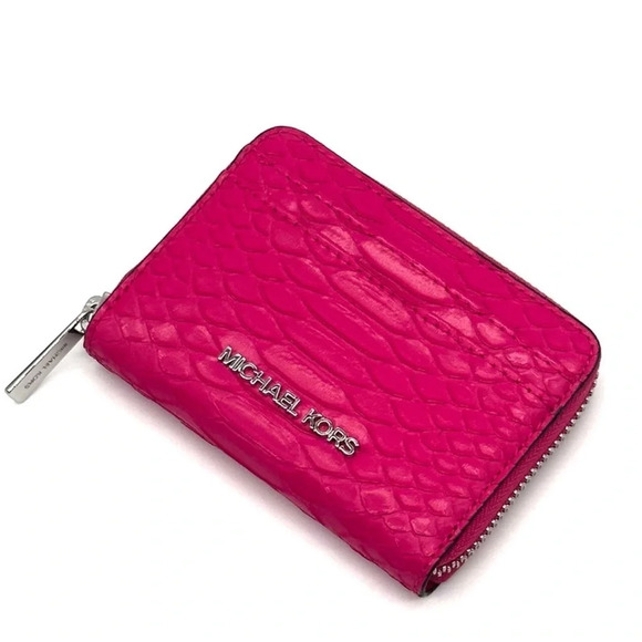 Michael Kors Medium ZA Card Case Wallet Electric Pink Multi - Picture 1 of 9